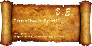 Deutelbaum Ernő névjegykártya